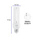 Lámpara triple T4 24 W luz de día en blíster, VOLTECK