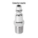 Conector rápido de acero, macho, cuerda 1/4" NPT, PRETUL