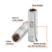 Dado largo de 10 mm, 6 puntas, cuadro 1/4", TRUPER