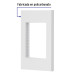 Placa 1 ventana, 3 módulos, línea Española, color blanco