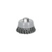Carda copa 4" alambre trenzado fino, Multi-rosca, TRUPER