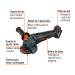 Esmeriladora 4-1/2", 20V, s/accesorios, TRUPER MAX
