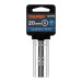 Dado largo de 20 mm, 6 puntas, cuadro 3/8", TRUPER