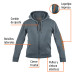 Sudadera gris para caballero, talla M, TRUPER