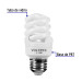 Lámpara espiral mini T2 7 W luz de día en blíster, VOLTECK
