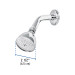 Regadera cónica 2-1/2", metálica, brazo y chapetón, cromo