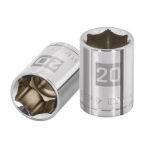 Dado de 20 mm, 6 puntas, cuadro 1/2", TRUPER