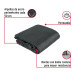Toldo sombra 90%, raschel negro, 3m x 3m, FIERO