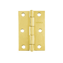 Bisagra rectangular 4" acero latonado, HERMEX