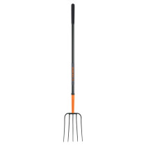 Bieldo para paja, 5 dientes, mango largo de acero 48" TRUPER