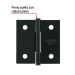 Bisagra cuadrada 2", negro mate, cabeza plana, BASIC