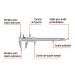 Calibrador vernier analógico 6", acero inox, std y mm,TRUPER