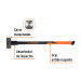 Marro octagonal 6 lb, mango fibra de vidrio 36", TRUPER