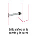 Tope recto para puerta, acabado cromo, HERMEX