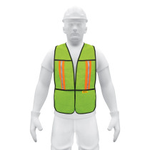 Chaleco de seguridad con cintas reflejantes, verde, PRETUL