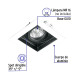Luminario empotrable con 1 spot dirigible, blanco, VOLTECK