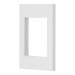 Placa 1 ventana, 3 módulos, línea Española, color blanco