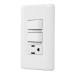 Placa armada con contacto y 2 interruptores sencillos, BASIC