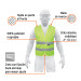 Chaleco de seguridad amarillo con cintas de alta visibilidad