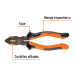 Pinza electricista 7" uso rudo, alta palanca, Comfort Grip