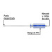 Desarmador de cruz 1/8" x 4" mango de PVC, PRETUL