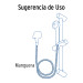 Manguera lisa para regadera teléfono, satín, ELEMENT