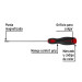 Desarmador plano 3/16 x 6" mango Comfort Grip, PRETUL