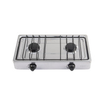 Parrilla de gas de sobreponer 2 quemadores, inox, FOSET