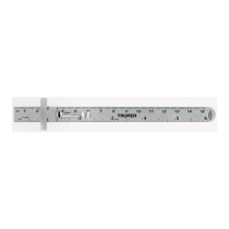 Regla 15 cm de acero inoxidable de bolsillo, TRUPER
