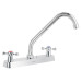 Mezcladora 8" fregadero cromo, cuello largo, cruceta, BASIC