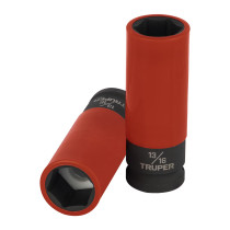 Dado largo impacto prot. plást. 13/16", 6 puntas,cuadro 1/2"