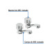 Juego llaves individuales lavabo, ABS, hexagonal, BASIC