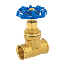 Válvula de compuerta de latón soldable de 3/4", FOSET