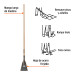 Raspador forjado de 7", mango largo de 54", TRUPER