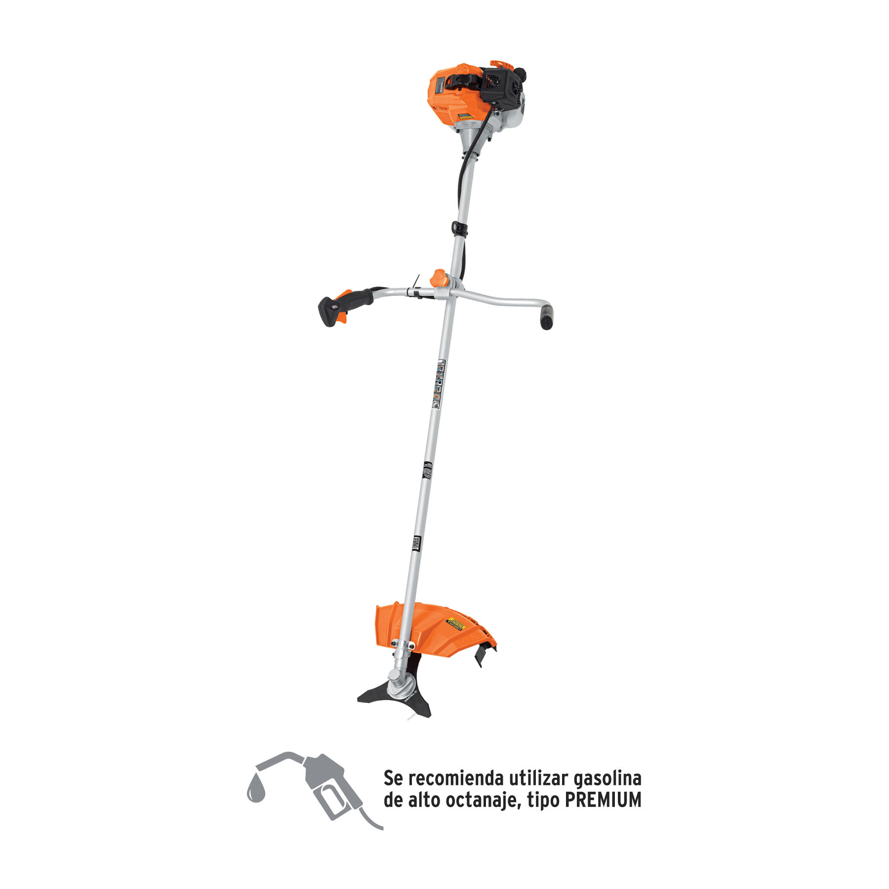 Desmalezadora a gasolina 33 cc mango tipo "bici", 18" corte