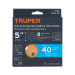 Paquete con 5 discos de lija 5" grano 40, 8 perforaciones