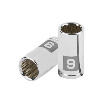 Dado de 9 mm, 12 puntas, cuadro 1/4", TRUPER