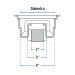 Coladera 5" universal,ABS,rejilla cromada 3 tornillos, FOSET
