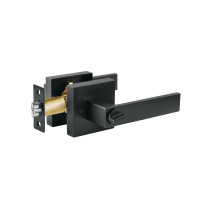 Cerradura manija "Módena" p/recámara, negro mate, HERMEX