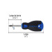 Desarmador de cruz 1/4" x 1-1/2" mango Comfort Grip, PRETUL
