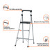 Escalerilla tubular plegable, 3 peldaños, aluminio, TRUPER