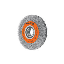 Carda alambre ondulado 6" x 13/16" para esmeril, TRUPER