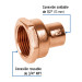 Conector reducido hembra 1/2 x 3/4", FOSET