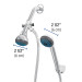Regadera 2-1/2" con extensión tipo teléfono, FOSET BASIC