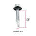 50 pijas #14 x 1-1/2" hexagonal, punta broca con rondana