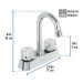 Mezcladora 4" lavabo, ABS, cuello bar, hexagonal, BASIC