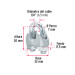 Blíster c/2 nudos (perros) de hierro p/cable de 1/4", FIERO