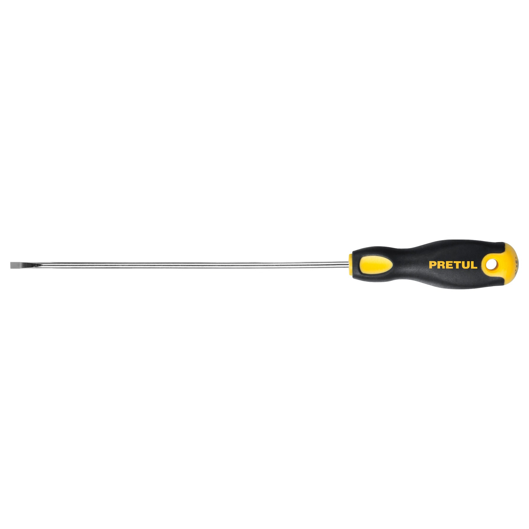 Desarmador cabinet 1/8 x 6" mango Comfort Grip, PRETUL