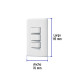 Placa armada con 3 interruptores sencillos, VOLTECK BASIC