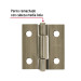 Bisagra rectangular 1 x 7/8", latón antiguo, HERMEX